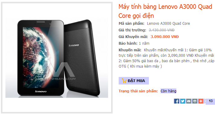 máy tính bảng lenovo A3000 Lenovo-A3000